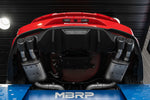 Load image into Gallery viewer, MBRP 18-20 Ford Mustang GT 5.0 w/ Quad Tip Active Exhaust Cat Back Split Rear T304 w/ Carb Fib Tips
