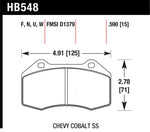 Load image into Gallery viewer, Hawk 07-10 Chevy Cobalt w/Brembo Front Calipers DTC-30 Front Race Pads
