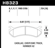Hawk 06 Chevy Avalanche 2500 / GMC Truck / Hummer Super Duty Street Rear Brake Pads