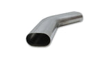 Load image into Gallery viewer, Vibrant 3.5in Oval (Nominal Size) T304 SS 45 deg Mandrel Bend 6in x 6in leg lengths
