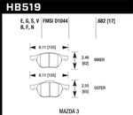 Load image into Gallery viewer, Hawk HPS 08-09 Mazda 3 / Ford/ Volvo HPS Street Front Brake Pads
