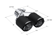 MBRP Universal Carbon Fiber Dual Tip 3.5in OD/2.5in Inlet