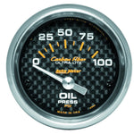 Load image into Gallery viewer, Autometer Carbon Fiber 52mm 100 PSI Electronic Oil Pressure Gauge
