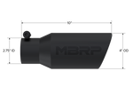 Load image into Gallery viewer, MBRP Universal Angled Rolled End Tip 4in OD / 2-3/4in Inlet / 10in Length - Black
