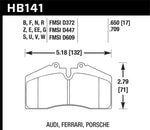 Load image into Gallery viewer, Hawk 94-96 Ferrari 456GT Rear / 91-94 Porsche 911 Rear / 94-98 Porsche 911 Front / 86-91 Porsche 928
