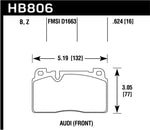 Load image into Gallery viewer, Hawk 16-17 Audi A6 Performance Ceramic Street Front Brake Pads
