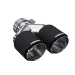 Load image into Gallery viewer, MBRP 3in ID / Dual 4in OD Out Staggered L 9.37in / R 9.87in Dual Wall Carbon Fiber Univ Exhaust Tip
