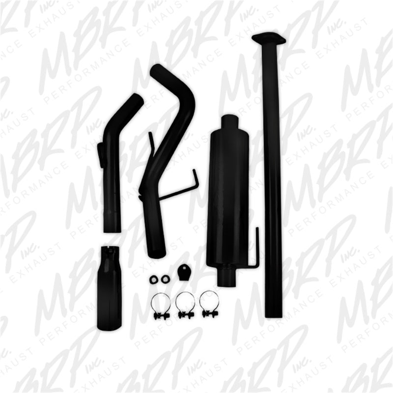 MBRP 09-14 Toyota Tacoma 4.0L EC/CC Cat-Back Single Exit AL - Black