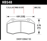 Load image into Gallery viewer, Hawk Miata Brembo / Renault Clio / Cobalt SS HP+ Street Front Brake Pads
