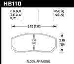 Load image into Gallery viewer, Hawk AP CP3307 / CP5040-5S4 / CP5200 (SC250) Caliper DTC-60 Race Brake Pads
