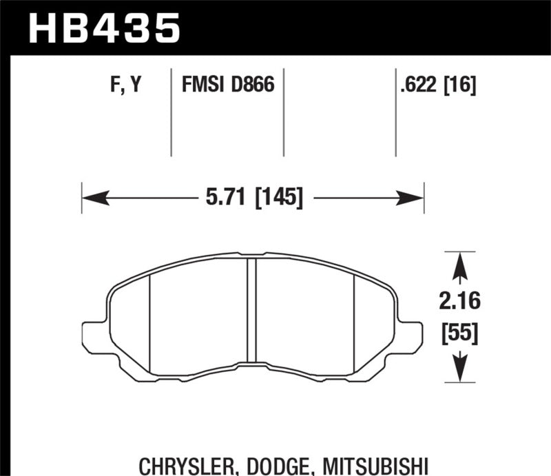 Hawk 00-05 Eclipse GT HPS Street Front Brake Pads