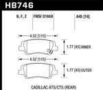 Load image into Gallery viewer, Hawk Cadillac 13-16 ATS / 14-15 CTS Performance Ceramic Rear Brake Pads
