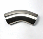 Load image into Gallery viewer, Stainless Bros 3in Diameter 1D 45 Degree Bend Leg Mandrel Bend
