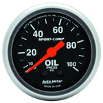 Load image into Gallery viewer, Autometer Sport Comp 52mm Mechanical 0-100 PSI Oil Pressure Gauge
