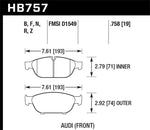 Load image into Gallery viewer, Hawk Audi 2013 A5 Quattro / 12-16 A6 Quattro/A7 Quattro/A8 Quattro HPS 5.0 Front Brake Pads
