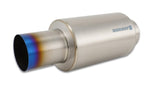 Load image into Gallery viewer, Vibrant Titanium Muffler w/Straight Cut Burnt Tip 4in Inlet / 4in Outlet
