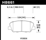 Load image into Gallery viewer, Hawk 10 Hyundai Genesis Coupe (w/o Brembo Breaks) HPS Street Front Brake Pads
