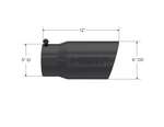 Load image into Gallery viewer, MBRP Universal Tip 6 O.D. Dual Wall Angled 5 inlet 12 length - Black Finish
