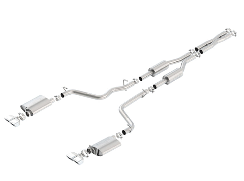 Borla 09-14 Dodge Challenger R/T 5.7L RWD 2Dr. Dual Rctgl. Angle S-Type CB Exhaust - Rear Split Exit