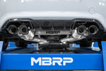 Load image into Gallery viewer, MBRP 18-22 BMW M2 Competition 3.0L T304 SS 3in Resonator-Back Exhaust Quad Rear w/ Carbon Fiber Tips
