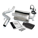 Load image into Gallery viewer, Banks Power 04-06 Jeep 4.0L Wrangler Unlimited Monster Exhaust Sys - SS Single Exhaust w/ Black Tip
