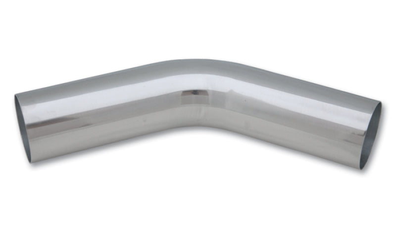 Vibrant 3.5in O.D. Universal Aluminum Tubing (45 degree bend) - Polished