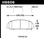 Load image into Gallery viewer, Hawk 08-09 Pontiac G8 3.6 Base/6.0 HPS Street Front Brake Pads
