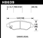 Load image into Gallery viewer, Hawk Camaro V6 Performance Ceramic Street Rear Brake Pads
