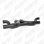 Load image into Gallery viewer, MBRP 14-19 Porsche GT3/GT3RS 3in Center Muffler Bypass 4in Tips - Black Coated
