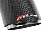 Load image into Gallery viewer, aFe MACH Force-XP 4-1/2in Carbon Fiber OE Replacement Exhaust Tips - 15-19 Dodge Charger/Hellcat
