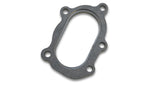 Load image into Gallery viewer, Vibrant GT25R / GT28R Discharge Flange with Oval Outlet (5 Bolt) Mild Steel 1/2in Thick
