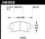 Load image into Gallery viewer, Hawk 1998-2/2002 Subaru Forester L (w/Rear Drum Brakes) High Perf. Street 5.0 Front Brake Pads
