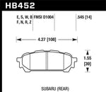 Load image into Gallery viewer, Hawk 03-05 WRX D1004 Performance Ceramic Street Rear Brake Pads
