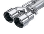 Load image into Gallery viewer, MBRP 3in ID / Dual 4in OD Out Staggered L 9.87in / R 9.37in Single Wall T304 SS Univ Exhaust Tip
