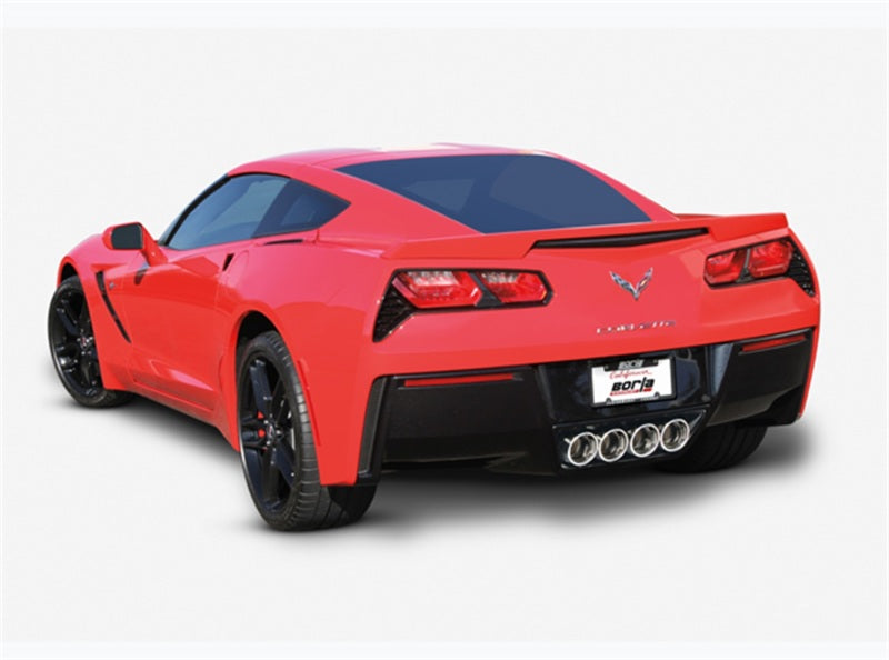 Borla 2014 Chevy Corvette C7 w/ AFM w/o NPP S Type Rear Section Exhaust Quad Rd RL IC Tips