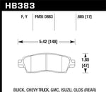 Load image into Gallery viewer, Hawk Buick / Chevy Truck / GMC / Isuzu / Olds / LTS Street Rear Brake Pads
