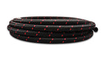 Load image into Gallery viewer, Vibrant -4 AN Two-Tone Black/Red Nylon Braided Flex Hose (10 foot roll)
