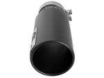 Load image into Gallery viewer, aFe SATURN 4S 4in SS Intercooled Exhaust Tip - Black 4in In x 5in Out x 12in L Bolt-On
