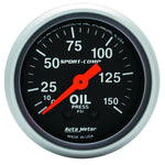 Load image into Gallery viewer, Autometer Sport Comp 52mm Mechanical 0-150 PSI Oil Pressure Gauge
