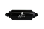 Load image into Gallery viewer, Aeromotive In-Line Filter - AN-08 size Male - 10 Micron Microglass Element - Bright-Dip Black
