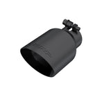 Load image into Gallery viewer, MBRP Universal 4in OD Dual Wall Angled 2.5in Inlet 8in Lgth Exhaust Tip - Black
