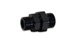 Load image into Gallery viewer, Vibrant -8AN ORB Male to Male Union Adapter - Anodized Black
