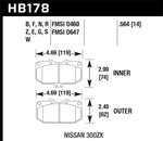 Load image into Gallery viewer, Hawk 06-07 WRX / 89-96 Nissan 300ZX / 89-93 Skyline GT-R HPS Street Front Brake Pads
