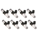 Load image into Gallery viewer, Injector Dynamics - 1050cc Injectors 60mm Length 14mm Grey Adaptor Top - Blue Bottom Adap (Set of 8)
