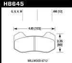 Load image into Gallery viewer, Hawk Wilwood DynaPro 6 (Type 6712) DTC-70 Brake Pads
