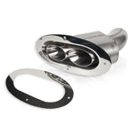 Load image into Gallery viewer, Stainless Works Angled-Oval Through-Body Tip With Tubes
