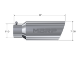 Load image into Gallery viewer, MBRP Universal Tip 7in O.D. Rolled End 5in inlet 18in length - T304 (SINGLE TIP)
