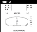 Load image into Gallery viewer, Hawk AP CP3307 / CP5040 / CP5200 Caliper DTC-70 Race Brake Pads
