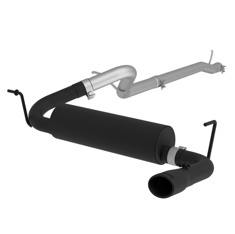 MBRP 12 Jeep Wrangler/ Rubicon 3.6L Cat Back Single Rear Exit Black Exhaust