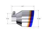 Load image into Gallery viewer, MBRP T304 Stainless Steel Burnt End Angle Cut Exhaust Tip - 3in. ID / 5in. OD / 6.5in. Length
